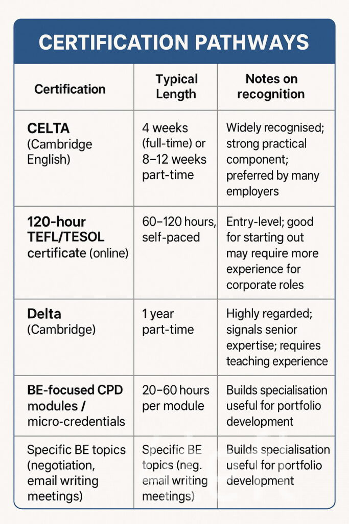 Преподавание делового английского: Практическое руководство для преподавателей 34 Преподавание делового английского: Практическое руководство для преподавателей - 33 - 4 TEFL
