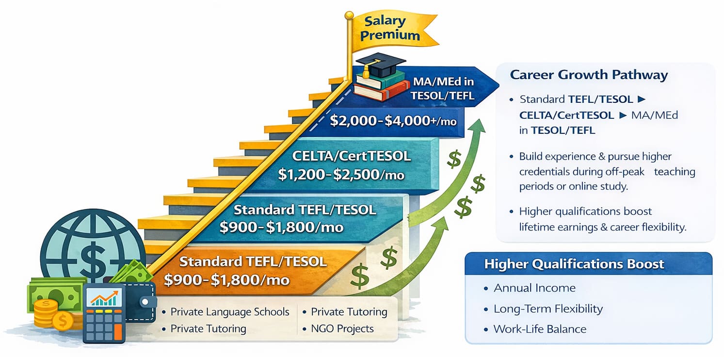 Глобальний прогноз зарплат TEFL на 2026 рік: що заробляють вчителі англійської за кордоном 36 Глобальний прогноз зарплат TEFL на 2026 рік: що заробляють вчителі англійської за кордоном - 35 - 4 TEFL